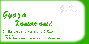 gyozo komaromi business card