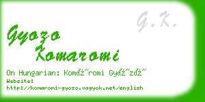gyozo komaromi business card